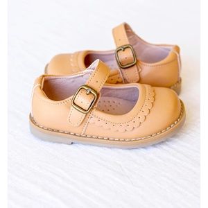 SOLD Sweethoney Tan scalloped Mary Jane